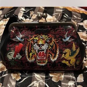 Ed Hardy Multicolor Tiger and Pegasus Bag
